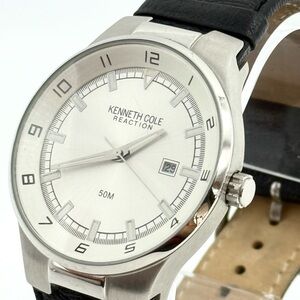 Kenneth Cole Reaction Watch, 41mm size case, 8.5in leather band